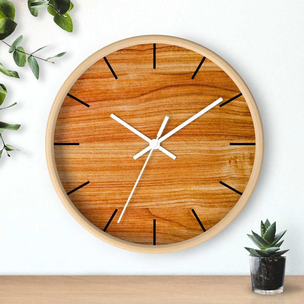 Modern Wooden Wall Clock – Minimalist Round Design