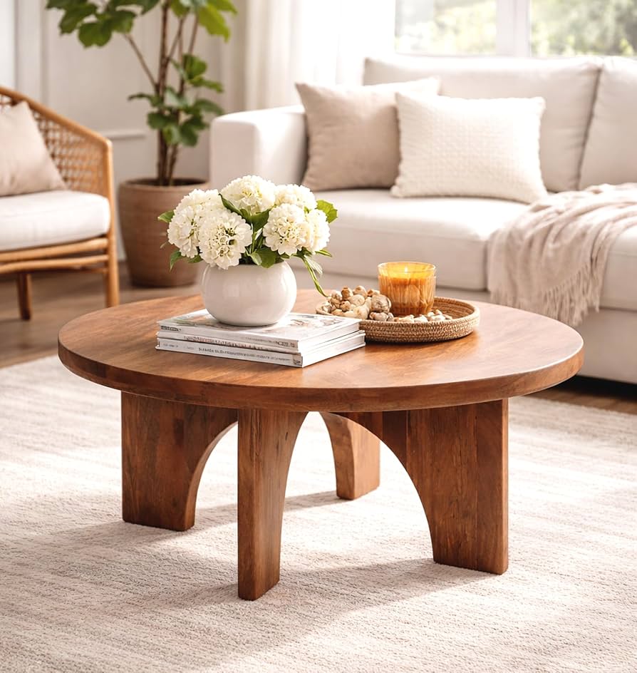 Arden Round Solid Wood Coffee Table