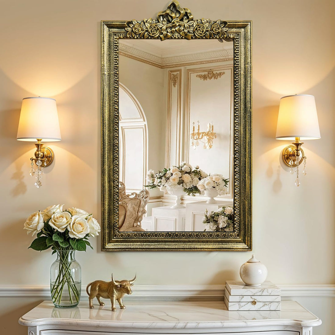 Luxury Antique Gold Ornate Wall Mirror