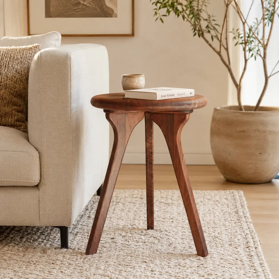 Tripod Wooden Accent Table