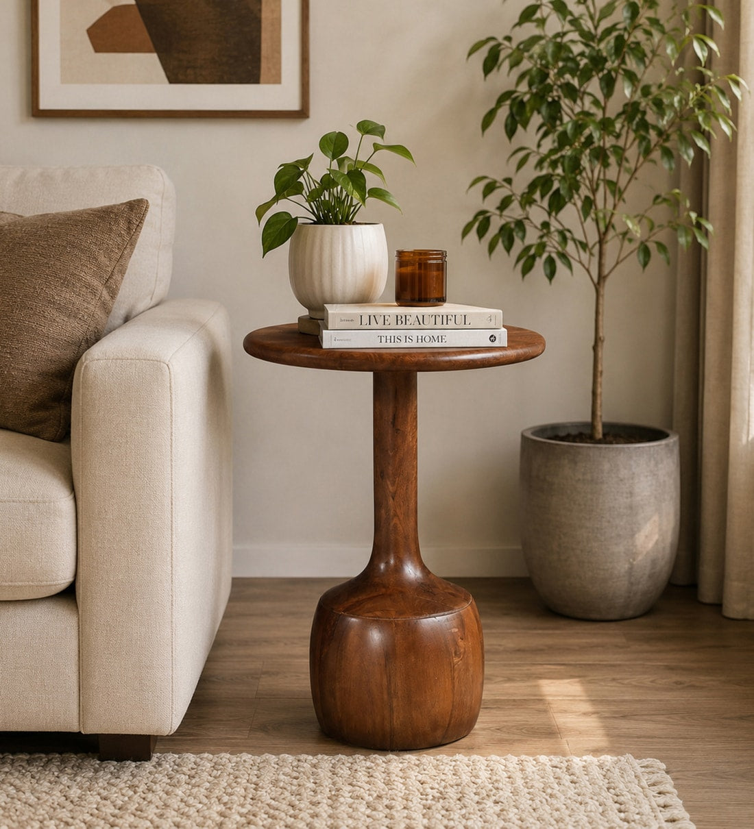 Nested Round Wooden Coffee Tables