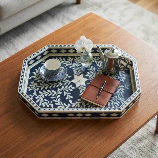 Indigo Heritage Bone Inlay Tray