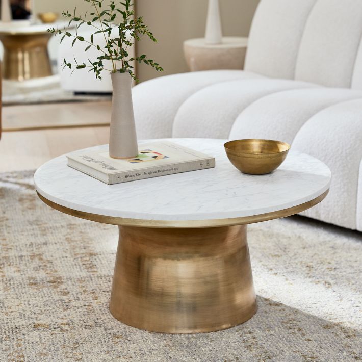 Aurelia Marble Pedestal Table