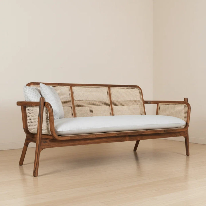 Siena Mid-Century Cane Sofa