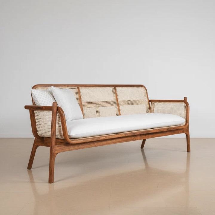 Siena Mid-Century Cane Sofa