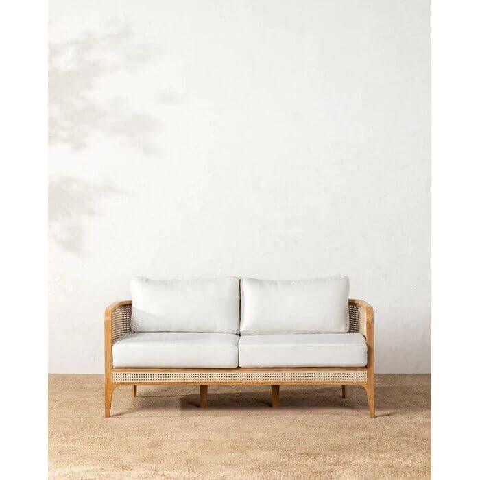 Siena Teak & Cane Lounge Sofa